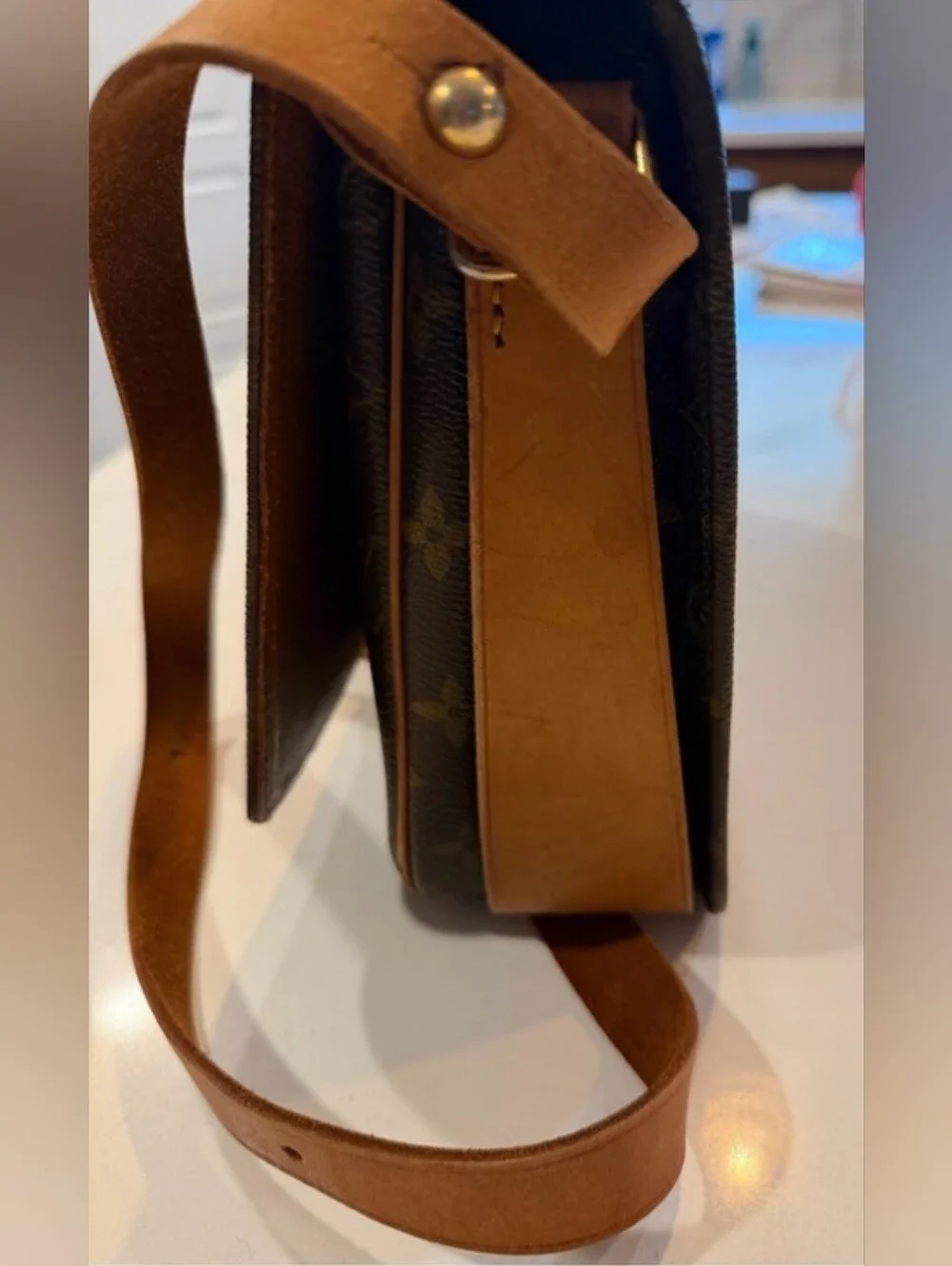 Authentic Vintage Louis Vuitton Monogram Cartouchière Crossbody Bag
